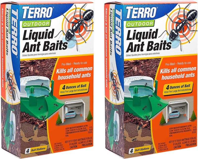 Terro T1804SR Outdoor Ready-to-Use Liquid Ant Bait Killer and Trap - Kills Common Household Ants - 8 Bait Stations - Image 1